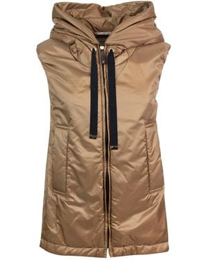 Max Mara CameLuxe Padded Recycled Camel Vest - Natural