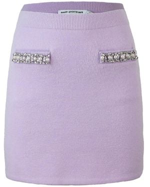 Self-Portrait Skirt - Purple