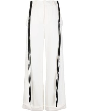 Ann Demeulemeester White High Waisted Trousers