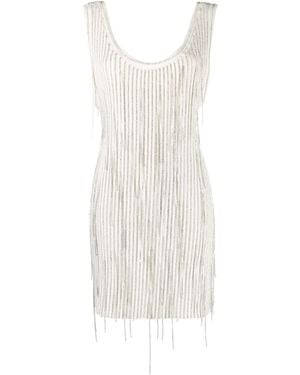 Philosophy Di Lorenzo Serafini Crystal-Embellished Sleeveless Dress - White