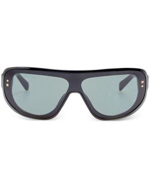Jacquemus Occhiali Da Sole Havana Aviator Oversize Neri - Grigio