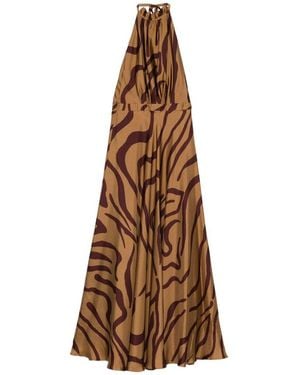 Raquel Diniz Flowing Silk Maxi Dress - Natural