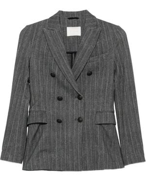 Circolo 1901 Blazer Doppiopetto Gessato Con Tasche Grigio