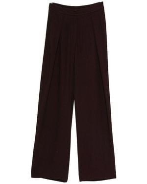 Raquel Diniz Burgundy Wide-Leg Pants - Red