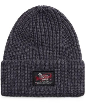 Woolrich Berretto Con Applicazione Logo - Blu