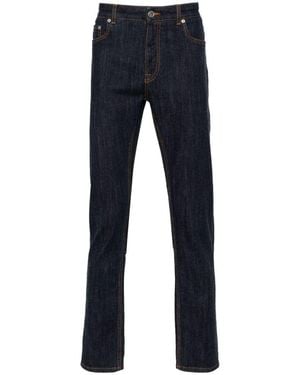 Etro Wide Leg Cashmere Blend Jeans For - Blue
