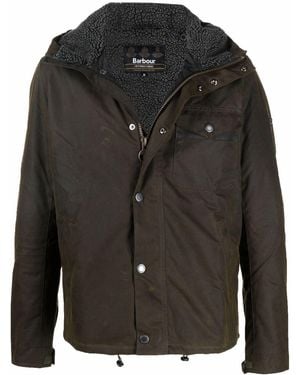 Barbour Giacca Cerata International Kevlar Wax Verde Oliva - Nero