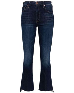 Mother High-Rise Cropped Bootcut Denim Jeans - Blue