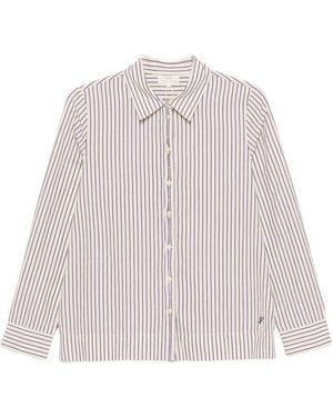 Yerse Camicia Basil Classica A Righe - Bianco