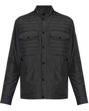 Moncler Giacca Antivento Trapuntata Nera Norviane Jacket - Grigio