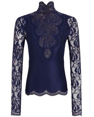 Rabanne Top A Maniche Lunghe - Blu