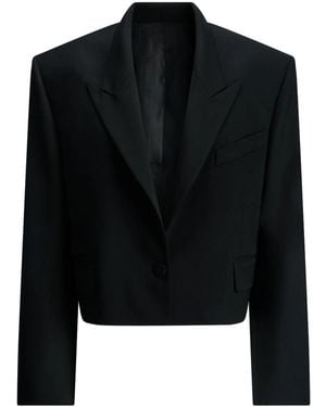 The Attico Superattico10 Blazer Nero Boxy Cropped