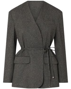 Liu Jo Giacca Grigia Minimal Con Tasche - Nero