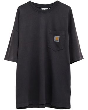 Carhartt T-Shirt 'Hudson Pocket' Girocollo - Nero
