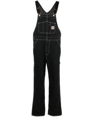 Carhartt Denim Dungarees With Adjustable Straps - Black