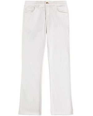 Fay Cotton Denim Jeans With Logo - White