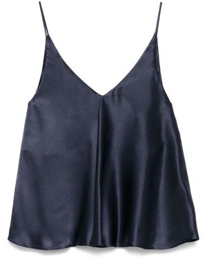 Semicouture Top Con Scollo A V 'Etienne' - Blu