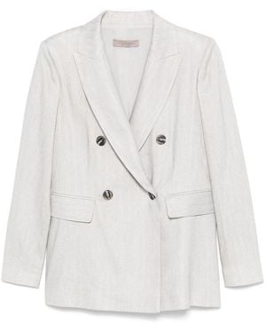 D. EXTERIOR Blazer Doppiopetto Chiaro - Bianco