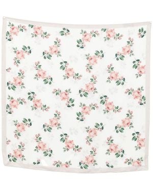Blugirl Blumarine Rose Print Scarf - White