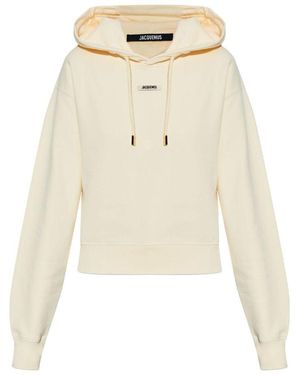 Jacquemus Felpa Con Logo E Cappuccio-Donna - Neutro