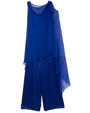 Alberta Ferretti Silk Blended Jumpsuit - Blue