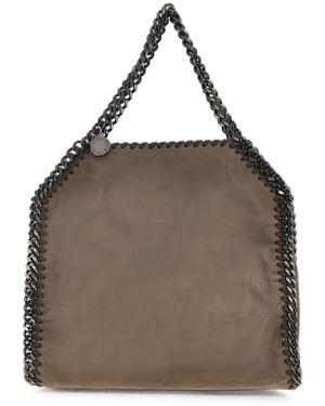 Stella McCartney Borsa Falabella Mini Effetto Suede Grigio - Marrone