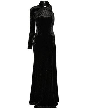 Versace Jeans Couture Abito Lungo Monospalla - Nero