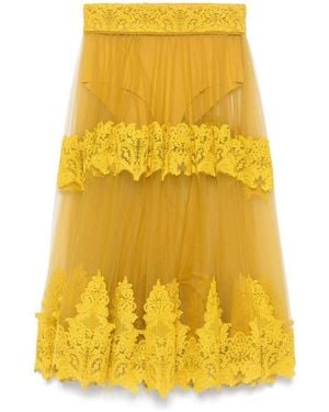 スカート Elisabetta Franchi TULLE SKIRT WITH LACE DECORATIONS Skirt in tulle fabric with lace decorations | Elisabetta Franchi