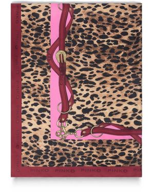 Pinko Foulard Limbo Con Stampa Animalier - Rosa