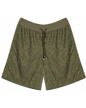 VENUJA Shorts Malibu Con Strass All-Over - Verde