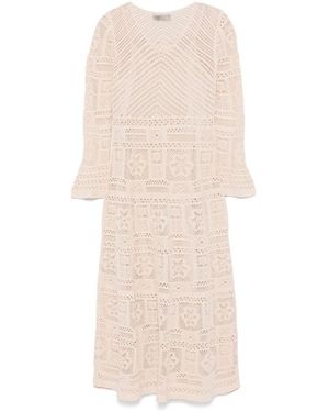 Robe Midi Femme En Tissu élastique Beige - Style Casual D. EXTERIOR