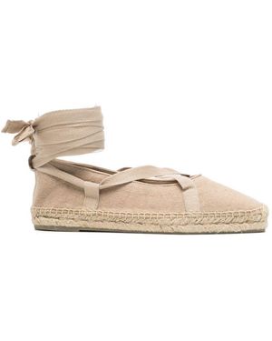 Castañer Espadrillas Petunia Con Lacci - Bianco