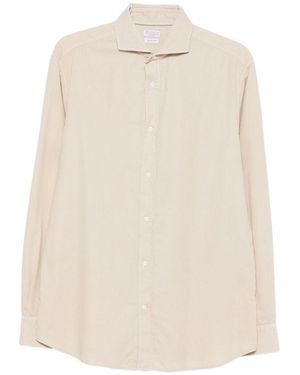 Brunello Cucinelli Cotton Button-Down Shirt - Natural
