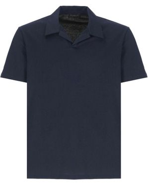Dondup Polo Regular Fit Blu Con Logo D Ricamato
