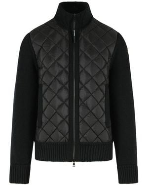 Moncler Cardigan Imbottito - Nero