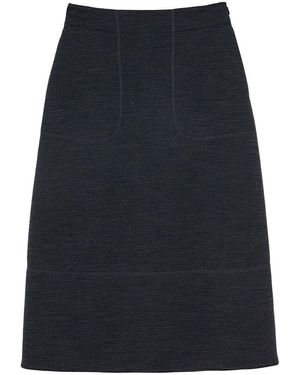 Jil Sander "Midi Flared Wool Skirt - Blue