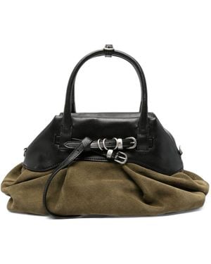 Marge Sherwood Borsa A Mano Soft Grandma Verde Oliva E Nera - Nero