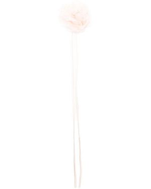 Max Mara Spilla Elegante A Forma Di Fiore - Bianco