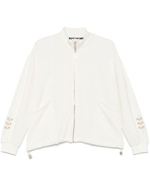 Liu Jo Felpa Bianca Con Chiusura A Zip - Bianco