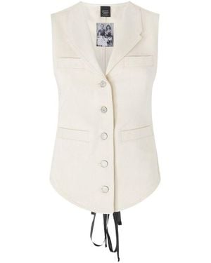 Pinko Gilet Con Nodo - Bianco