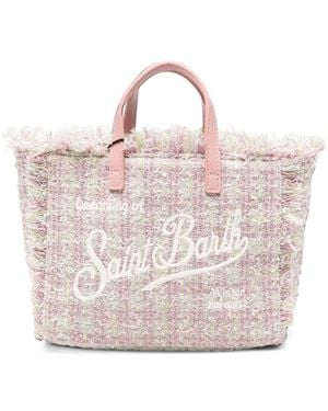 MC2 Saint Barth Borsa Tote Sui Toni Pastello Vanity Mini Tweed - Rosa