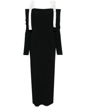 ROTATE BIRGER CHRISTENSEN Abito Lungo Con Spalle Scoperte - Nero
