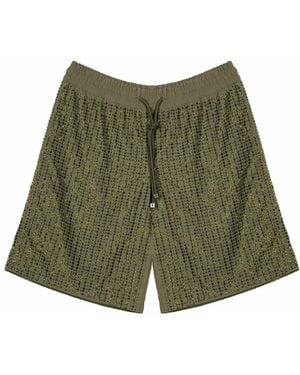VENUJA Shorts Malibu Con Strass All-Over - Verde