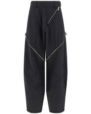 The Attico Zip-Up Pants - Blue