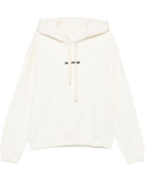 Jil Sander Felpa Con Cappuccio - Bianco