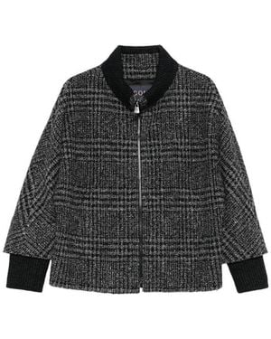 Cinzia Rocca Checked Zip-Up Jacket - Black