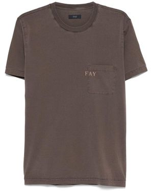 Fay T-Shirt - Marrone
