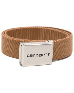 Carhartt Cintura A Clip Cromata - Marrone