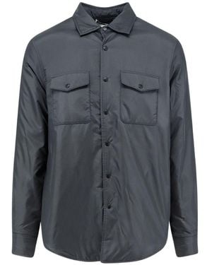 Aspesi Camicia Grigia A Maniche Lunghe Imbottita - Grigio