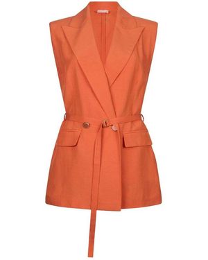 Liu Jo Gilet Con Cintura - Arancione